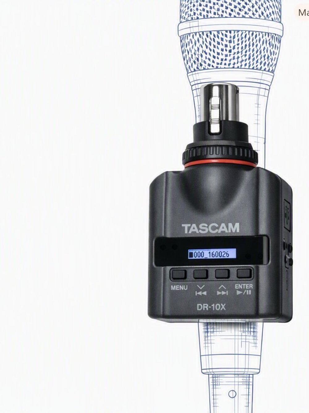 Plug‑On Digital Recorder: Tascam DR‑10X— Excellent Condition, Fully Functional